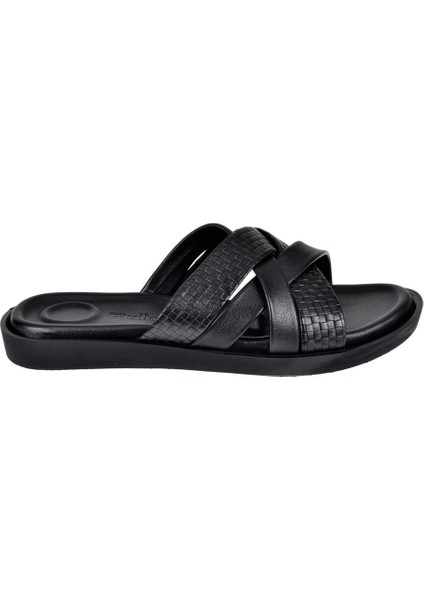 Hakiki Deri Comfort Erkek Terlik CEV-559 SİYAH fiyatları