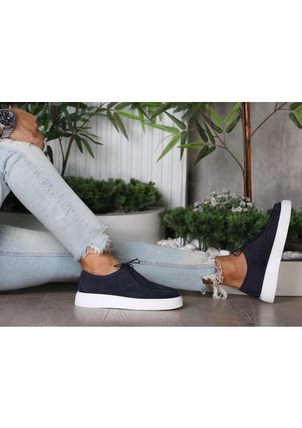 Alviso Longo Model Hakiki Deri Erkek Lacivert Casual Ayakkabı