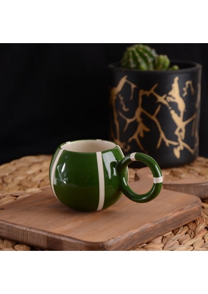 El Yapımı Seramik Kupa Double Türk Kahvesi Espresso Fincan