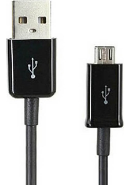 Micro USB Girişli 2.0A Hızlı Şarj ve Data Kablosu - Siyah - 30CM