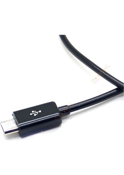 Micro USB Girişli 2.0A Hızlı Şarj ve Data Kablosu - Siyah - 30CM
