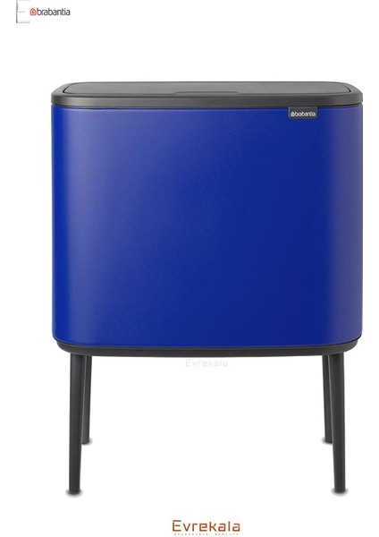 Evrekala Shop Çöp Kutusu Brabantia Mavi Ayaklı Dokunmatik 11+23 Lt