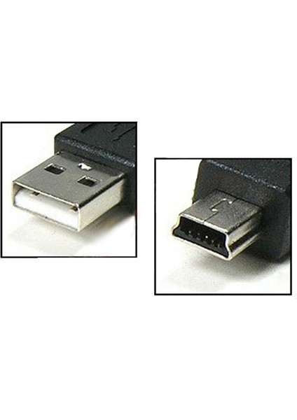 5 Pin Mini USB Kablo - Mp3 Kamera Harici Harddisk Navigasyon Ps3 Kol Şarj Kablosu - 50CM