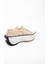 231904 Bej Kalın Taban Keten Kadın Sneaker 4