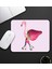 Pembe Çilekli Flamingo Motifli Mouse Pad 23X19CM Fare Altlığı Kaydırmaz Taban DE586 1