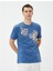Koton 3SAM10857HK 601 Mavi Erkek Jersey Kısa Kollu Bisiklet Yaka T-Shirt 1