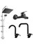 Siyah Krom 4'lü Set Lavabo-Banyo-Mutfak- Robot Duş Seti 1