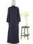 V Yaka Kolları Şerit Taş Detaylı Lacivert Tesettür Abaya 3429 4