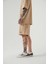 Unisex Oversize Basic Cepli Şort Bej 2