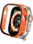 Apple Watch Ultra 49MM Ekran Koruyucu Full Glue Gard Önü Kapalı Sert Turuncu 1