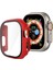 Apple Watch Ultra 49MM Ekran Koruyucu Full Glue Gard Önü Kapalı Sert Kırmızı 1