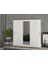 3 Kapaklı Sürgülü Aynalı Gardırop Elbise Dolabı - %100 Mdf 1