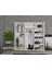 3 Kapaklı Sürgülü Aynalı Gardırop Elbise Dolabı - %100 Mdf 4