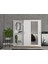 3 Kapaklı Sürgülü Aynalı Gardırop Elbise Dolabı - %100 Mdf 5