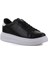 156 Siyah-Beyaz Cilt Kalın Taban Sneaker Ayakkabı 5