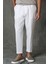 Leo Smart Erkek Chino Pantolon Tailored Fit Beyaz 2