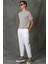 Leo Smart Erkek Chino Pantolon Tailored Fit Beyaz 3