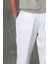 Leo Smart Erkek Chino Pantolon Tailored Fit Beyaz 5