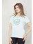 Kadın Recycle Baskılı V Yaka T-Shirt 1