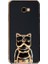 Samsung Galaxy J7 Prime Case Kılıf Kamera Korumalı Köpek Desenli Standlı Silikon Siyah 1
