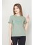 Kadın Recycle Baskılı V Yaka T-Shirt 1