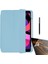 Apple iPad Air 10.9 2020 4.nesil Kılıf Kalem Bölmeli Arkası Şeffaf Standlı NT22 + Nano + Kalem Mavi 1