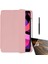 Apple iPad Pro 11 2022 M2 Kılıf Kalem Bölmeli Arkası Şeffaf Standlı NT22 + Nano + Kalem Pembe 1
