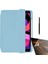 Apple iPad Pro 10.5 7.nesil Kılıf Kalem Bölmeli Arkası Şeffaf Standlı NT22 + Nano + Kalem Mavi 1