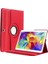 Samsung Galaxy Tab 4 10.1 T530 Uyumlu Kılıf Kapaklı Standlı 360 Dönebilen Koruma Dn2 Kırmızı 1