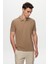 Regular Fit Vizon Pike Dokulu %100 Pamuk Kıvrılmaz Polo Yaka Nakışlı T-shirt 4HC14ORT51000 2