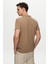 Regular Fit Vizon Pike Dokulu %100 Pamuk Kıvrılmaz Polo Yaka Nakışlı T-shirt 4HC14ORT51000 4