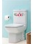 Pastel Çiçekli Klozet Kapağı Sticker - Banyo Sticker 1