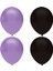 Siyah -Lila Pastel Lateks Balon -50 Adet Balon Zinciri ve Pompası Hediye 1