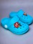 Akım Bebek Çocuk Turkuaz Renkli Thank You Figürlü Kaydırmaz Ortopedik Sandalet Crocs Terlik 1