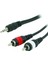 KB-2910 2*rca -3.5mm Stereo Yuvarlak Siyah 10MT 1