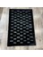 Siyah Renk Parçalı Peluş Halı 120 x 180 Cm 2