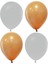 Gri Karamel Karışık Lateks Pastel BALON100 Adet + Balon Pompası Hediye 1