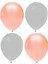Somon Makaron ve Gri Renk Karışık Lateks Pastel Balon 40 Adet 1