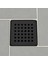 Sukar 10X10 cm Siyah Rengi Çelik Çerçeveli Kare Izgaralı Yandan Ø50 Çıkış Süzgeç 1041-1285022-31 1