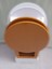 Çanta Zigon Sehpa Oval Model Dörtlü Ahşap Mdf Beyaz ve Hardal Renk Uyumu El Yapımı 1