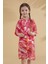 Çocuk Desenli Fuşya Kimono Kaftan P2335 4