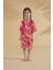 Çocuk Desenli Fuşya Kimono Kaftan P2335 5