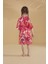 Çocuk Desenli Fuşya Kimono Kaftan P2335 6