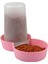 Hazneli Plastik Kedi-Köpek Mama ve Su Kabı 1,5 Lt Yuvarlak Pembe 2