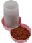 Hazneli Plastik Kedi-Köpek Mama ve Su Kabı 1,5 Lt Yuvarlak Pembe 3
