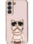 Samsung Galaxy S22 5g Kılıf Kamera Korumalı Köpek Desenli Standlı Silikon Pembe 1