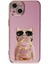 Apple iPhone 14 Plus Kılıf Kamera Korumalı Köpek Desenli Standlı Silikon Mor 1