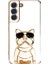 Samsung Galaxy S22 Plus 5g Case Kılıf Kamera Korumalı Köpek Desenli Standlı Silikon Beyaz 1