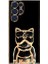 Galaxy S22 Ultra Case Kılıf Kamera Korumalı Köpek Desenli Standlı Silikon Siyah 1