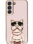 Samsung Galaxy S22 Plus 5g Case Kılıf Kamera Korumalı Köpek Desenli Standlı Silikon Pembe 1